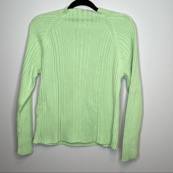 Green sweater Y2K style Sz Petite‎ large - Picture 2 of 8